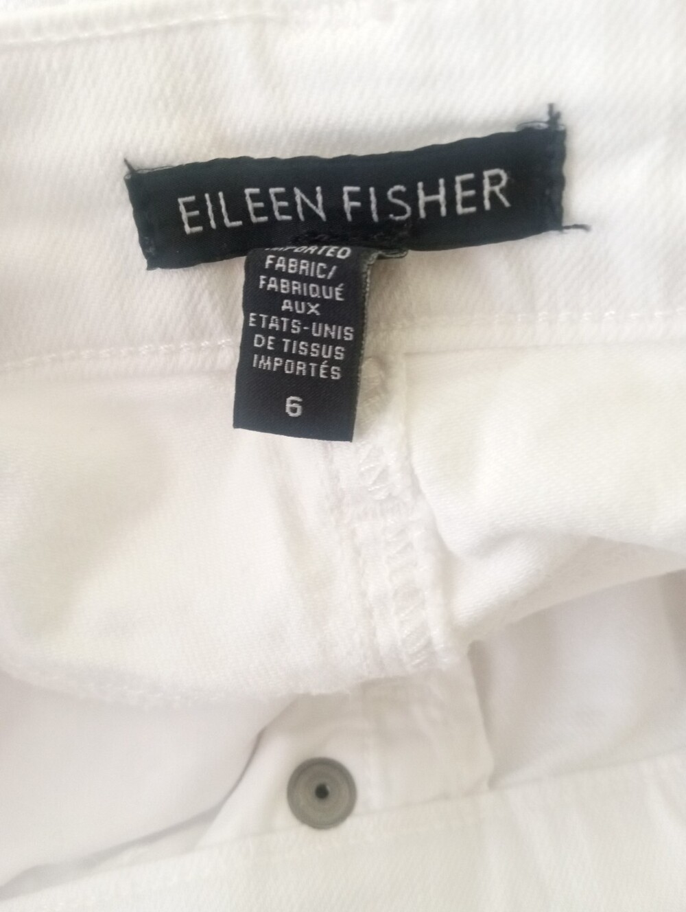 EILEEN FISHER Organic Cotton White Slim Jeans | 6 - Picture 7 of 8